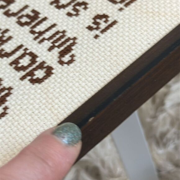 Vintage Cross Stitch Prayer of St. Francis Wall Religious Decor Framed No Glass - Picture 17 of 17